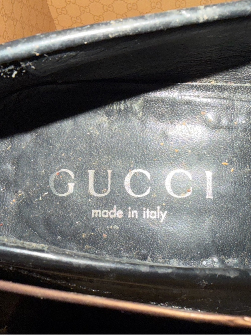 Gucci Black Leather Loafer with Silver Logo Band - Picture 8 of 8